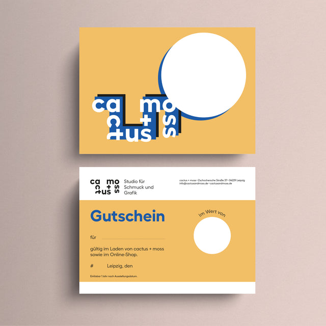 Wertgutschein für Laden und Onlineshop